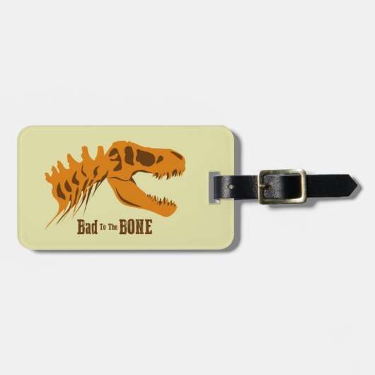 T-Rex-Botten Bagagelabel (Voorkant horizontaal)
