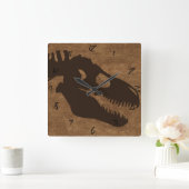 T-rex Botten Browns Vierkante Klok (Huis)