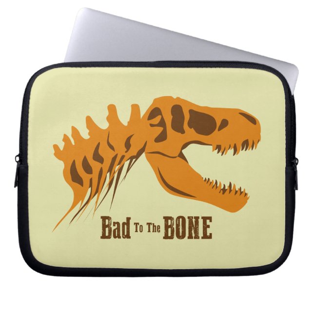 T-Rex-Botten Laptop Sleeve (Voorkant)