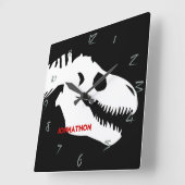 T-rex-Botten op maat Vierkante Klok (Hoek)