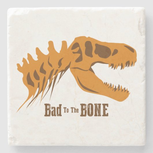 T-Rex-Botten Stenen Onderzetter (Voorkant)