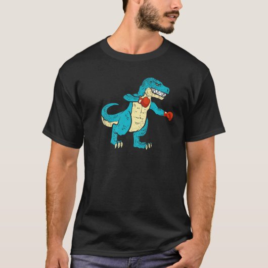 T Rex Boxing Dinosaur Lover Boxer Mma Fighting T-shirt (Voorkant)