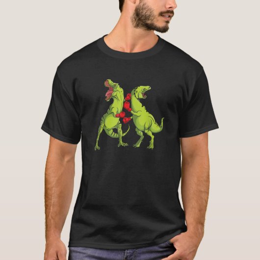 T Rex Boxing Dinosaur T-shirt (Voorkant)