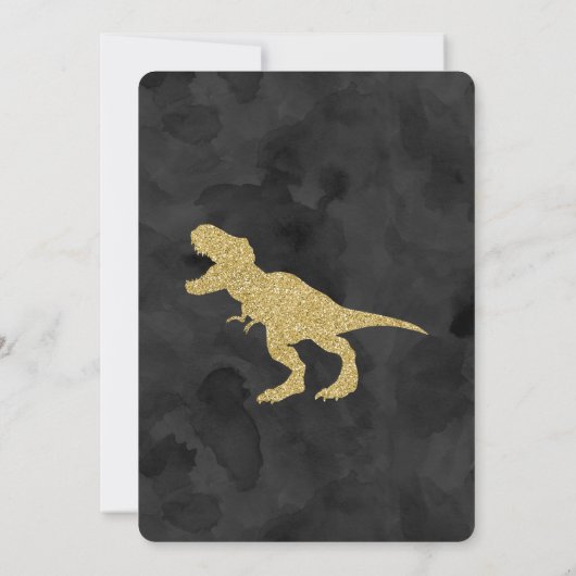 T-Rex, Boy, Third Birthday, Dinosaur Kaart (Achterkant)