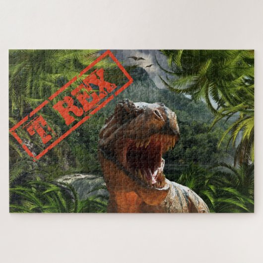 T Rex Boys Dinosaur Jurassic Legpuzzel (Horizontaal)