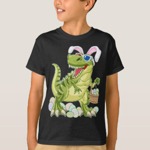 T Rex Boys Pasen Shirt Dinosaur Hero Gift