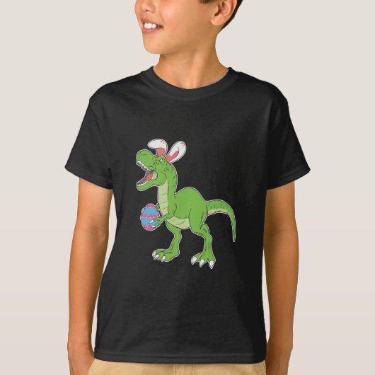 T Rex Boys Pasen Shirt Dinosaur Hero Gift (Voorkant)