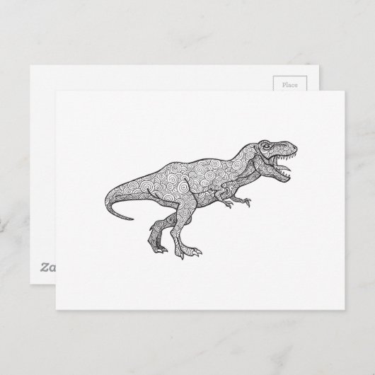 T-Rex Briefkaart (Voorkant / Achterkant)