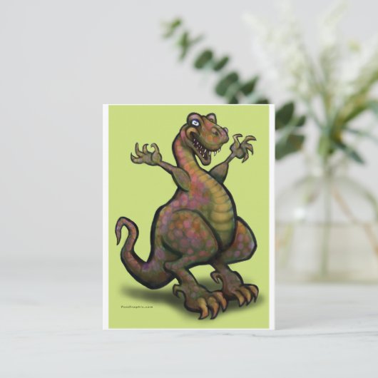 T-Rex Briefkaart (Staand voorkant)