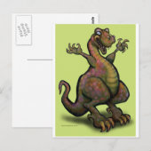 T-Rex Briefkaart (Voorkant / Achterkant)