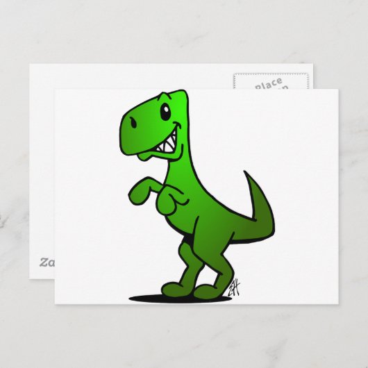 T-Rex Briefkaart (Voorkant / Achterkant)
