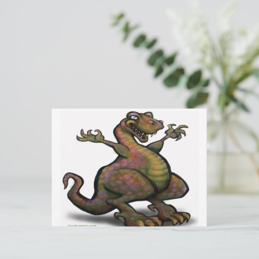 T-Rex Briefkaart (Staand voorkant)