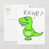 T-Rex-Briefkaart Briefkaart (Voorkant / Achterkant)