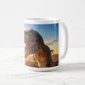 T-Rex Brul ontwerp Koffiemok (Voorkant rechts)