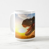 T-Rex Brul ontwerp Koffiemok (Voorkant links)
