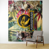 T rex brullende goede tijd achtergrond wandkleed (In situ)