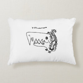 T-Rex Brult in Stijl | Whimsical Worp Kussen