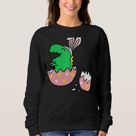 T rex Bunny Ears paster voor leraar Trui (Voorkant)
