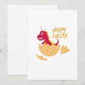 T-Rex Bunny Easter Egg Funny Gift for Easter Kinde Feestdagenkaart (Voorkant / Achterkant)