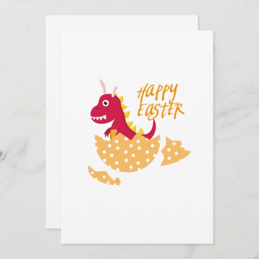 T-Rex Bunny Easter Egg Funny Gift for Easter Kinde Feestdagenkaart (Voorkant / Achterkant)