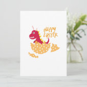 T-Rex Bunny Easter Egg Funny Gift for Easter Kinde Feestdagenkaart (Staand voorkant)
