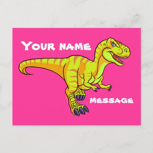 T-Rex-cartoon Briefkaart (Voorkant)