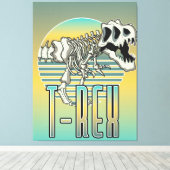 T-REX cartoon logo Canvas Afdruk (Insitu (Houten vloer))