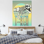 T-REX cartoon logo Canvas Afdruk (Insitu (Slaapkamer))