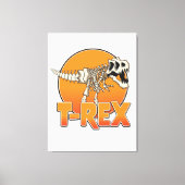 T-REX cartoon logo Canvas Afdruk (Voorkant)
