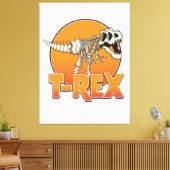 T-REX cartoon logo Canvas Afdruk (Insitu (Woonkamer))