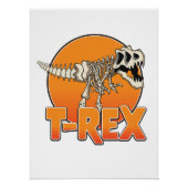 T-REX cartoon logo Perfect Poster (Voorkant)