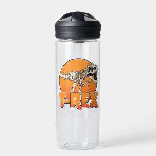 T-REX cartoon logo Waterfles (Voorkant)