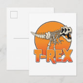 T-REX cartoonalogo Aankondigingskaart (Voorkant / Achterkant)