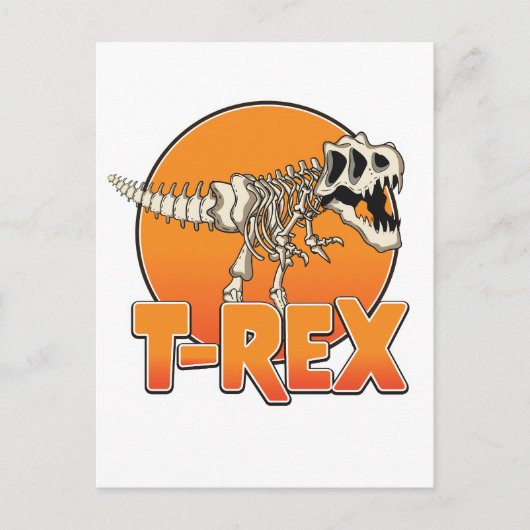 T-REX cartoonalogo Aankondigingskaart (Voorkant)