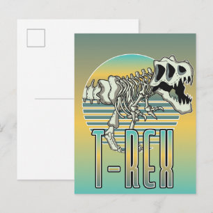 T-REX cartoonalogo Uitnodiging Briefkaart