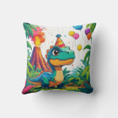  T-Rex Celebration Pillow for Kids Kussen (Achterkant)