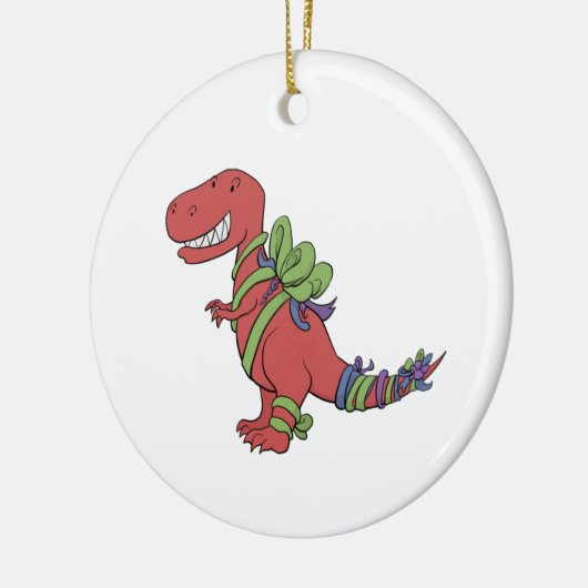 T-Rex Chirstmas-Ribboned Ornament (Links)