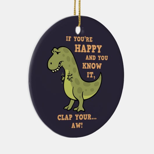 T-Rex Clap II Keramisch Ornament (Rechts)