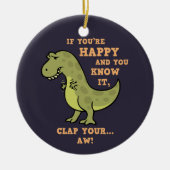 T-Rex Clap II Keramisch Ornament (Voorkant)