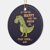T-Rex Clap II Keramisch Ornament (Links)