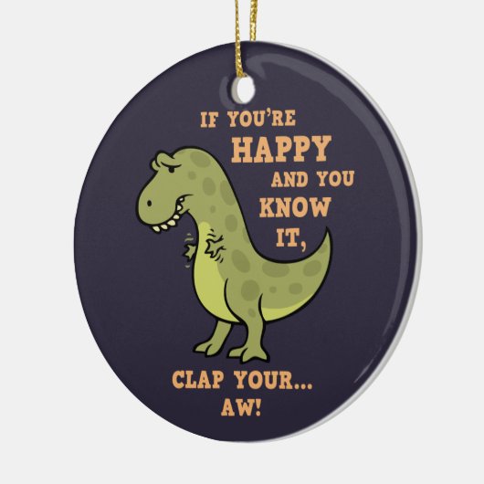 T-Rex Clap II Keramisch Ornament (Links)