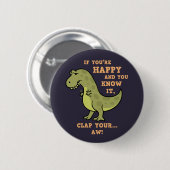 T-Rex Clap II Ronde Button 5,7 Cm (Voorkant /achterkant)