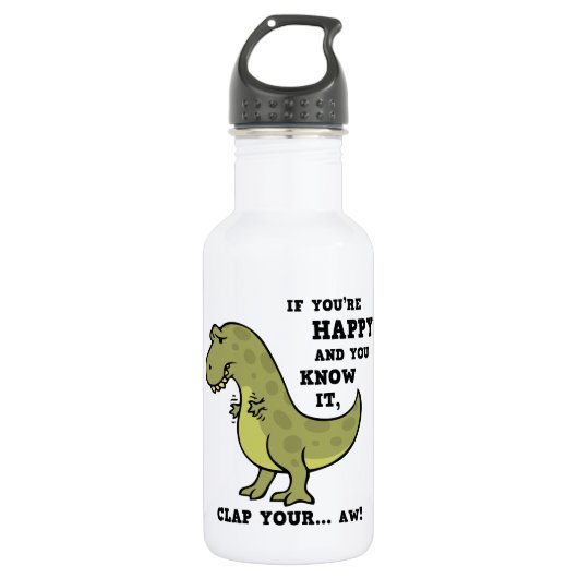 T-Rex Clap II Waterfles (Voorkant)