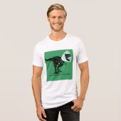 T Rex Cone of Shame    Jennifer ellen Cook Tri-Blend Shirt (Voorkant volledig)