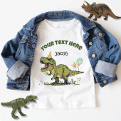 T-Rex Cute Dinosaurus Thema Feest Aangepaste Naam  Kinder Shirts