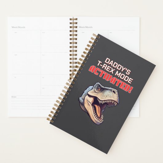 T-Rex Dad Mode Activated dinosaur meme  Planner (Display)