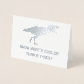 T-Rex Dankjewel Kaart, Dinosauruskaart Folie Kaarten (Voorkant)