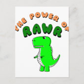 T-Rex de kracht van de RAWR Briefkaart (Voorkant)