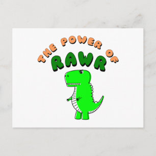 T-Rex de kracht van de RAWR Briefkaart