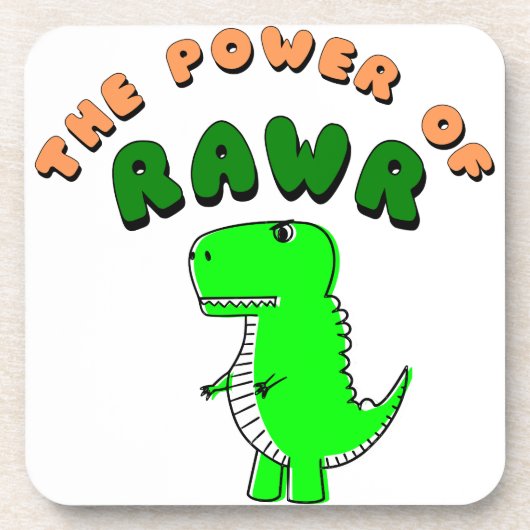 T-Rex de kracht van de RAWR Drankjes Onderzetter (Voorkant)